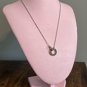 Vintage Sterling Silver diamond Necklace